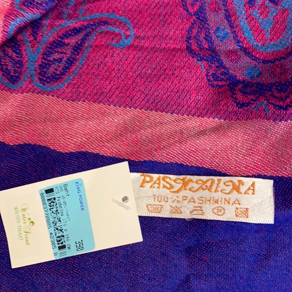 NWT Pashmina 100% Pashmina Cashmere Scarf/ Shawl - Picture 9 of 12